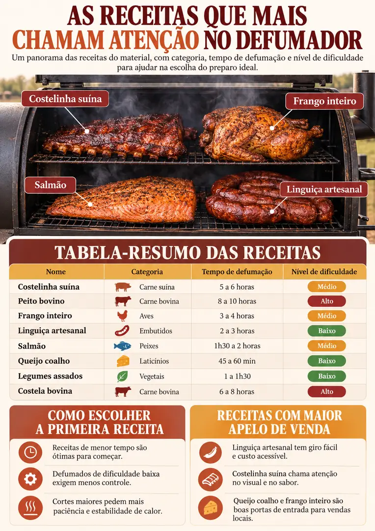 +30 Receitas de Defumadas com Temperos, Tempos e Temperaturas — imagem 1